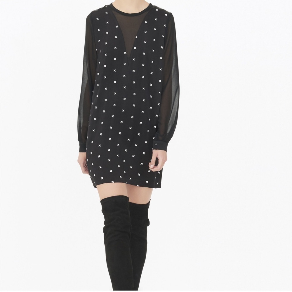 Sandro Starlight Dress in Black / White